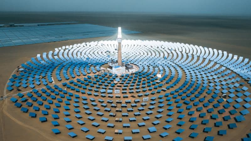 Drone Point View Of Solar And Thermal Panels