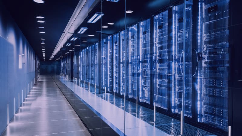 Data Center In Server Room With Server Racks