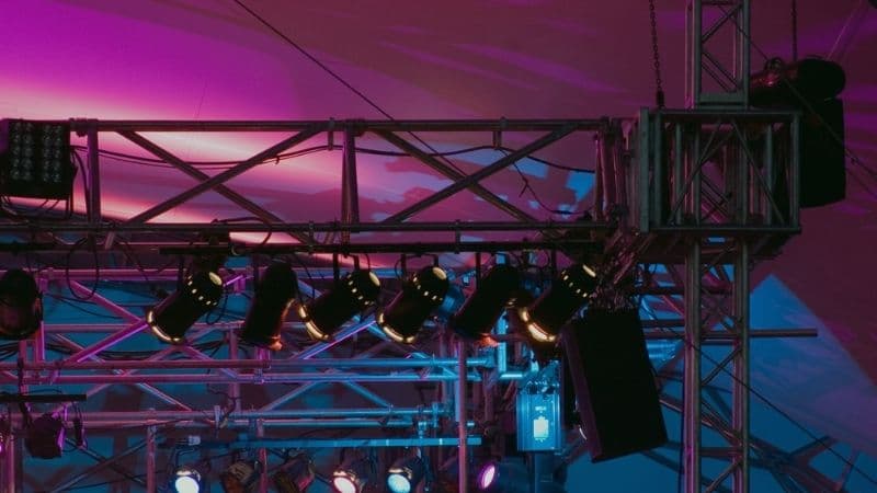 Rigging Technical Preparation For The Big Concert Indoors. Backstage