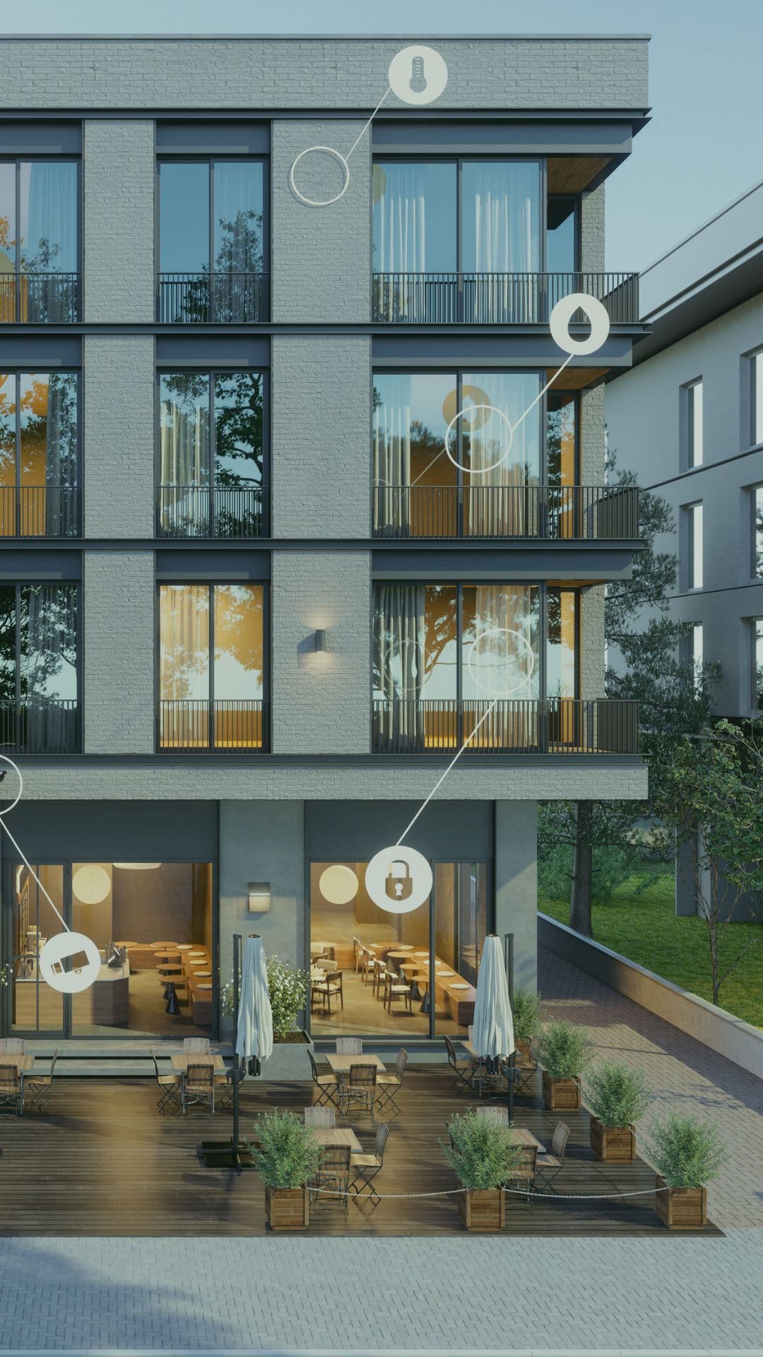 Image Of Building With Automated Technology