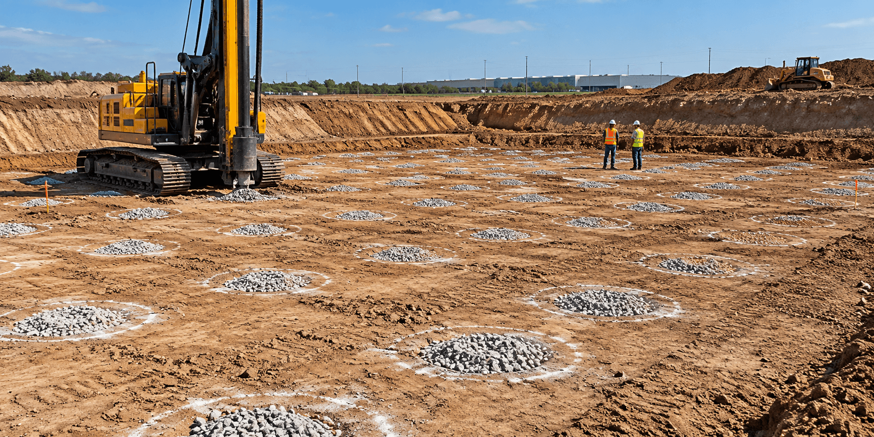 Aggregate Pier Construction Site